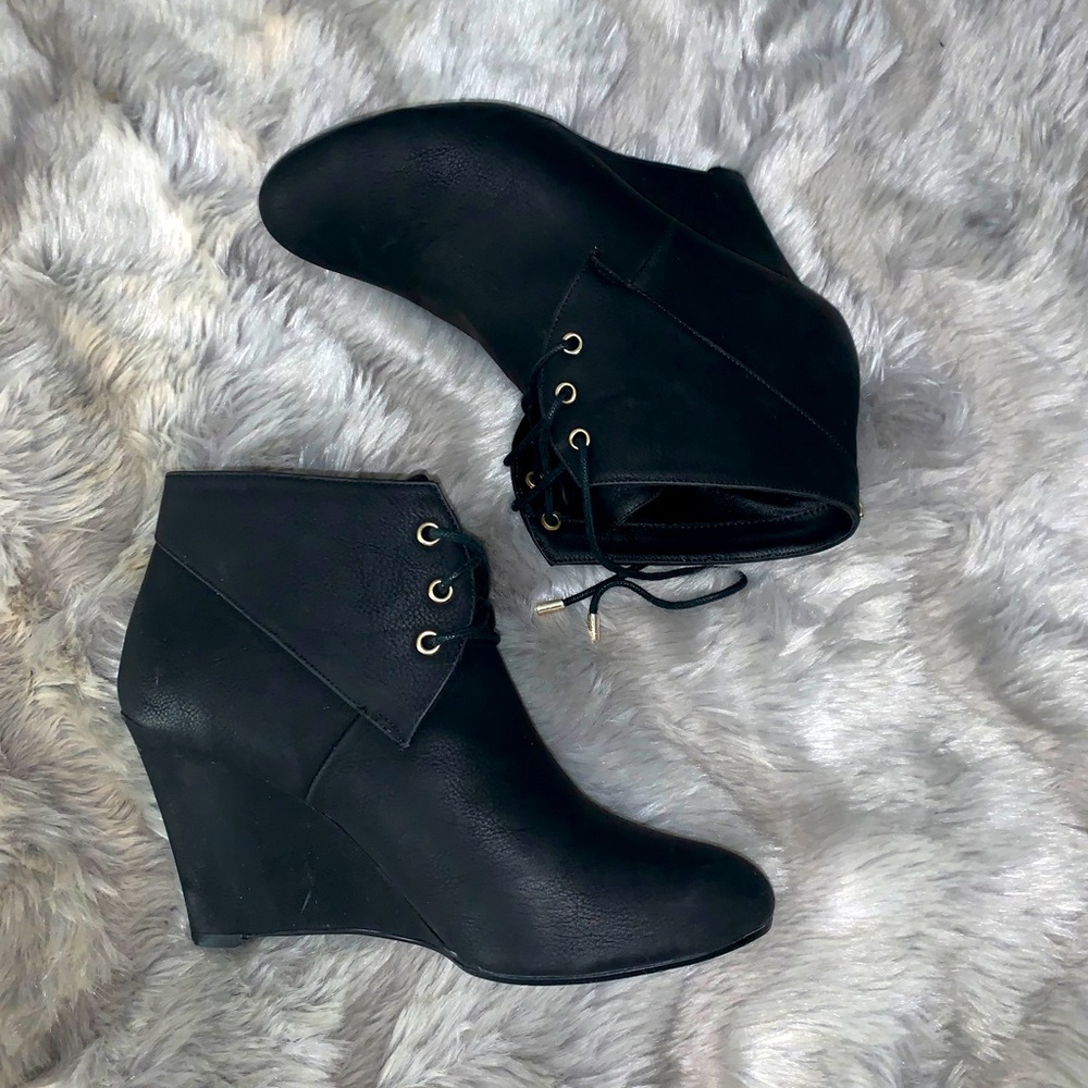 Black wedges (booties)